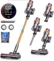 Cordless Vacuum Cleaner, 550W/45Kpa, Max 60 Mins Runtime, Wall-Mounted Charging