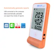 GSP-6 Temperature Humidity Data Logger Recorder Refrigerator Cold Chain 2 Probes