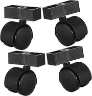 FONDOTIN 4 pcs Heavy Duty Planter Box Wheels with Brackets Rotatable Casters for Versatile Compatibility Balcony Patio and Garden Fit for Flower Boxes and Pots