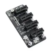 4 Way Gen 2 X 1 Driver-Free PCIe Packet Switch 4P Kit for Raspberry Pi