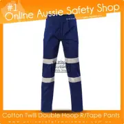 COOL BREEZE MIDDLE WEIGHT NAVY WORKWEAR PANTS WITH DOUBLE HOOP REFLECTIVE TAPE