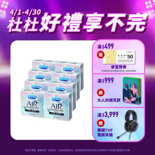【Durex杜蕾斯】AIR輕薄幻隱裝衛生套3入x8盒(共24入)