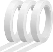 uxcell Whiteboard Tape 16mm x 66m Pinstripe Graphic Chart Line Grid Marking Tapes for Classroom Office Dry Erase Board Art, White, Pack of 3