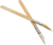 OHPHCALL Knife Wooden Handle Jewelry Polishing Tool Burnisher for Metal Clay Work Random Color