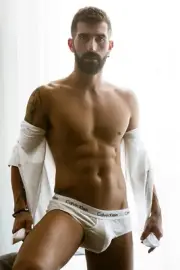 [M509] Male Model Showing Off Body To Viewer Fine Art Hunky Physique