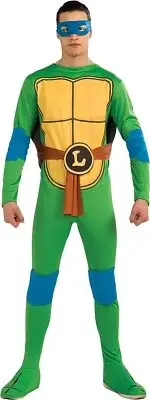 Leonardo Retro Classic TMNT Ninja Turtles Fancy Dress Halloween Adult Costume