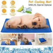 Cool Gel Mat Dog Cat Bed Non-Toxic Relief Cooling Dog Summer Pad 5 Sizes Pet Bed