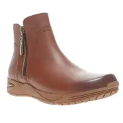 Propet Women's Delphi Leather Ankle Booties Brown Size 8 1/2 XXW