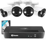 [Swann] Camera 4K Ultra HD Security System - 8 Channel NVR, 2TB HDD, 4 Bullet Cameras, Night Vision, Facial Recognition, IP66 Weatherproof - Ultimate Surveillance for Home & Business