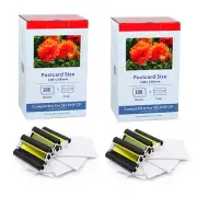 2Pack KP-108IN for Canon Selphy Color Ink Photo Paper 3 x 6" Set CP1200 CP1300