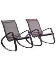 Modway Outdoor Set of 2 Traveler Mesh Rocking Chairs