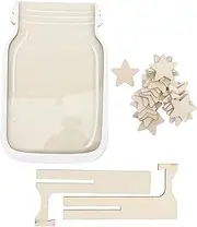 DOITOOL 1 Set Wooden Reward Chart Star Jar for Rustic Style Classroom Reward Storage Jar DIY Decoration Motivational Tool for Home and Office