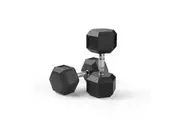 22.5kg Reeplex Rubber Hex Dumbbell Pair