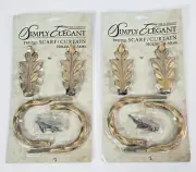 Better by Design Simply Elegant Lot of 2 Twisted Scarf Curtain Hold Tie Backs