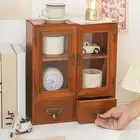 Storage Cabinet Desk Organizer Cupboard Furniture Supplies Retro Box Cabinet for