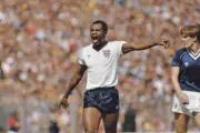 Jamaican born English professional footballer and striker with A - Old Photo