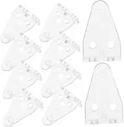 BELLIFFY 10 pcs Clear Blinds Hold Down Brackets for Bottom Rail Support Easy to Install Clips for Vertical and Horizontal Blinds and Reliable Window Shade Accessories