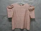 Express Shirt Women Large Pink Puff Sleeves Pullover Ladies Casual Mauve