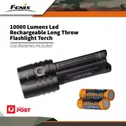 Fenix 10000 Lumens Led Rechargeable Long Throw Flashlight Torch Battery In Lr35r