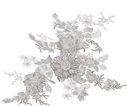 WEKAMOS 2Pcs Flower Embroidered Patches for Clothing Repair DIY Lace Appliques for Costumes and Craft Projects Durable Wear Resistant Design