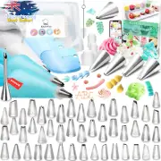 83pc Cake Decorating Kit: 48 Icing Tips, 20 Pastry Bags & 2 Couplers