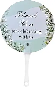 [WQZOSTC] 100PCS 50PCS Wedding Hand Fans Plastic Handheld Wedding Guests Celebrating Fan with Handle for Ceremony Bridal Shower Party
