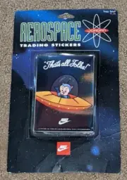 1993 NIKE Aerospace Trading Card 6 Stickers Space Jam Michael Jordan Sealed Pack