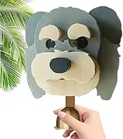 Wood Doorbell - Dog-Shaped Wood Doorbell Chime,Animal Appeal Press Ringer, Modern Ornament for Friends Family Housewarming Celebration