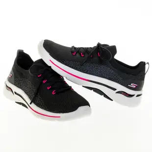 SKECHERS 女 健走鞋 運動鞋 GO WALK ARCH FIT 黑 襪套 124863BKHP 運動達人