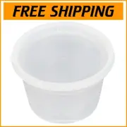 Asporto 100-Count 16oz Clear Plastic Soup Containers - Microwavable & Leak-proof
