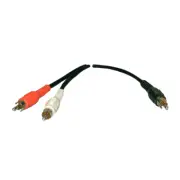 Philmore # 4040, 6 Inch 1 RCA Male Plug to 2 RCA Male Plugs Y-Cable
