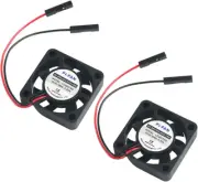 2pcs Raspberry Pi 4B Fan DC Brushless Cooling Fan 3.3V 2pcs rpi cooling fans