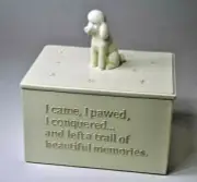 My Furry Friend Poodle Memorial Urn
