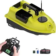 GPS RC Bait Boat, 16 Position Point, 500m Remote Control, 3 Bait Tanks, 2-8h Battery Life, Automatic Course Correction, Dual Motor, Sealed and Waterproof, for Fishing(5200mAh)