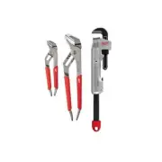 Milwaukee Aluminum Pipe Wrench and Straight Jaw Pliers Set Multi-Length Design