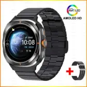 Ultra Black Smart Watch with AMOLED Screen - Wearable Tech