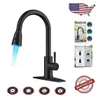 Stainless Steel Traditional Faucet with Color-Changing LED and Pull-Down Sprayer