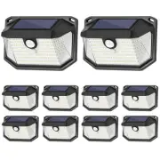 Solar Outdoor Lights, 10-Pack Super Bright 178 LEDs Motion Sensor Wall Light ...