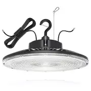 150W UFO LED High Bay Light 22500lm, UL DLC Listed, 5000K High Bay LED Shop L...