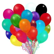 24 Latex Balloons 12" When Inflated Solid Colors - Assorted