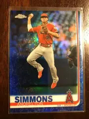 Andrelton Simmons 2019 Topps Chrome BLUE REFRACTOR /150