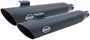 S&S DYNA Slip-On Muffler, Slash Cut, Black, 10-17