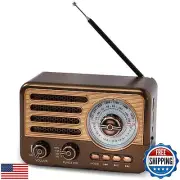 Retro Transistor Radio,Battery Powered AM FM SW Radio,Small Rechargeable Port