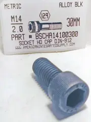 M14-2.00X30MM SOCKET HEAD CAP SCREWS GRADE 12.9 STEEL BLACK (5)