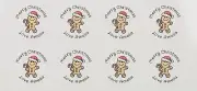 24x Personalised Christmas Gift Sticker Label Gingerbread Man Santa Candy Cane