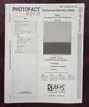 Sams Photofact PF GOLD 24 Service Manual for RCA P46811LVLG2, P46811LVYX1