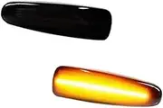 Side Mirror Indicator 2pcs, for Mitsubishi, Lancer EVO X, for Outlander, for Sport, for Mirage 2014+ Amber Dynamic LED Fender Side Marker Turn Signal Light Marker Lamp Car Turn Signal Light(BLA