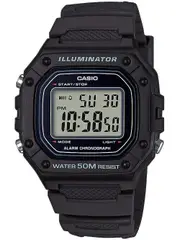 Casio Collection W-218H-1AVEF Black Resin Mens Watch