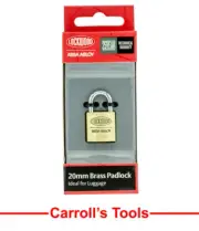 Lockwood 20mm Solid Brass 110 Series Padlocks - 1 & 2 Pack