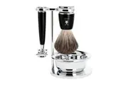 Muhle: Rytmo 4-Piece Pure Badger Safety Razor Shaving Set - Black